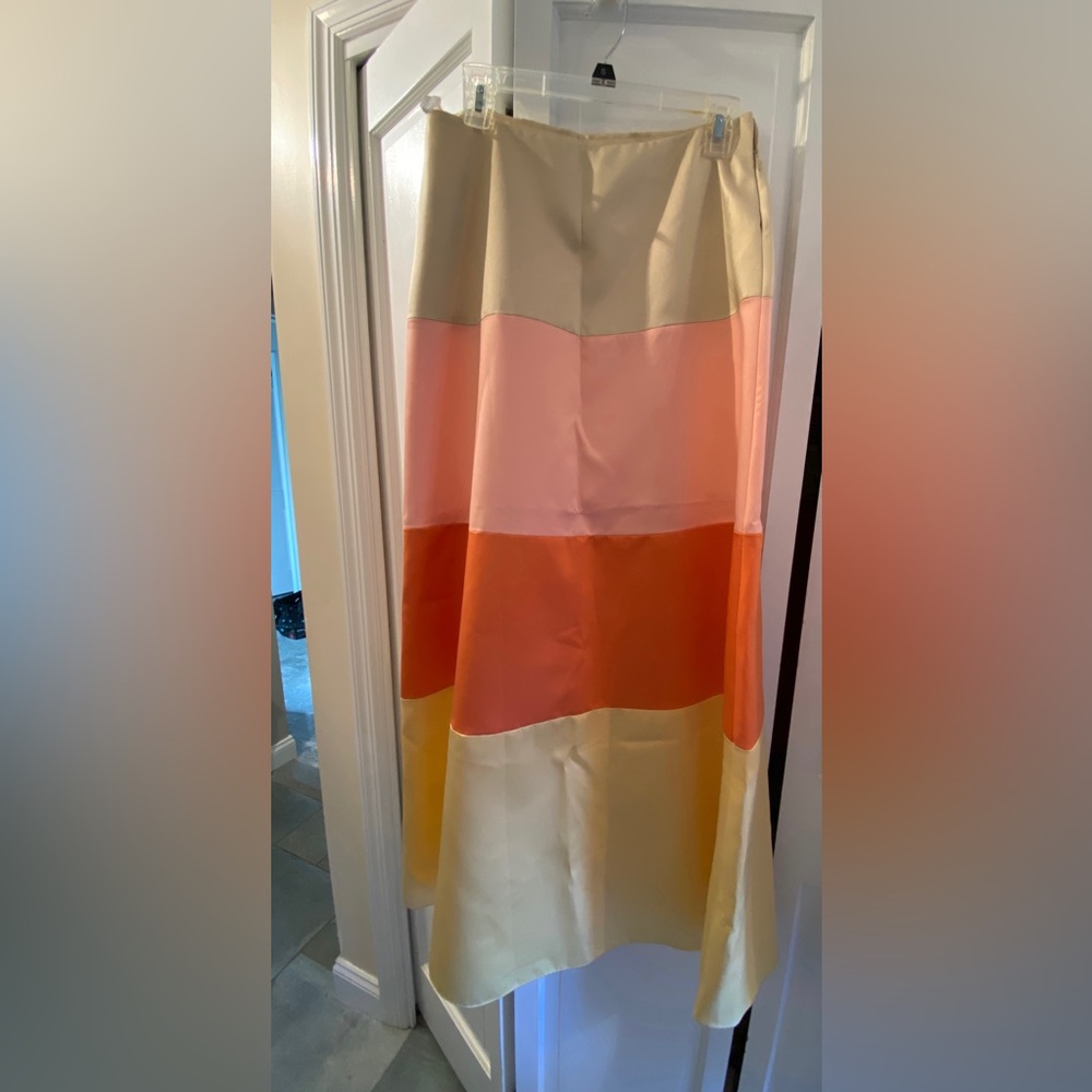 Color block maxi skirt